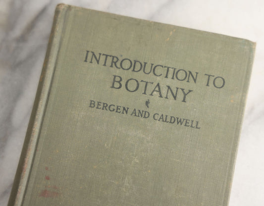 Lot 169 - "Introduction To Botany" Antique Botany Textbook By Joseph Y. Bergen And Otis W. Caldwell, Illustrated, Green Cloth Boards With Gilt Spine Titles, Ginn And Company, Publishers, Boston · New York · Chicago · London, 1914