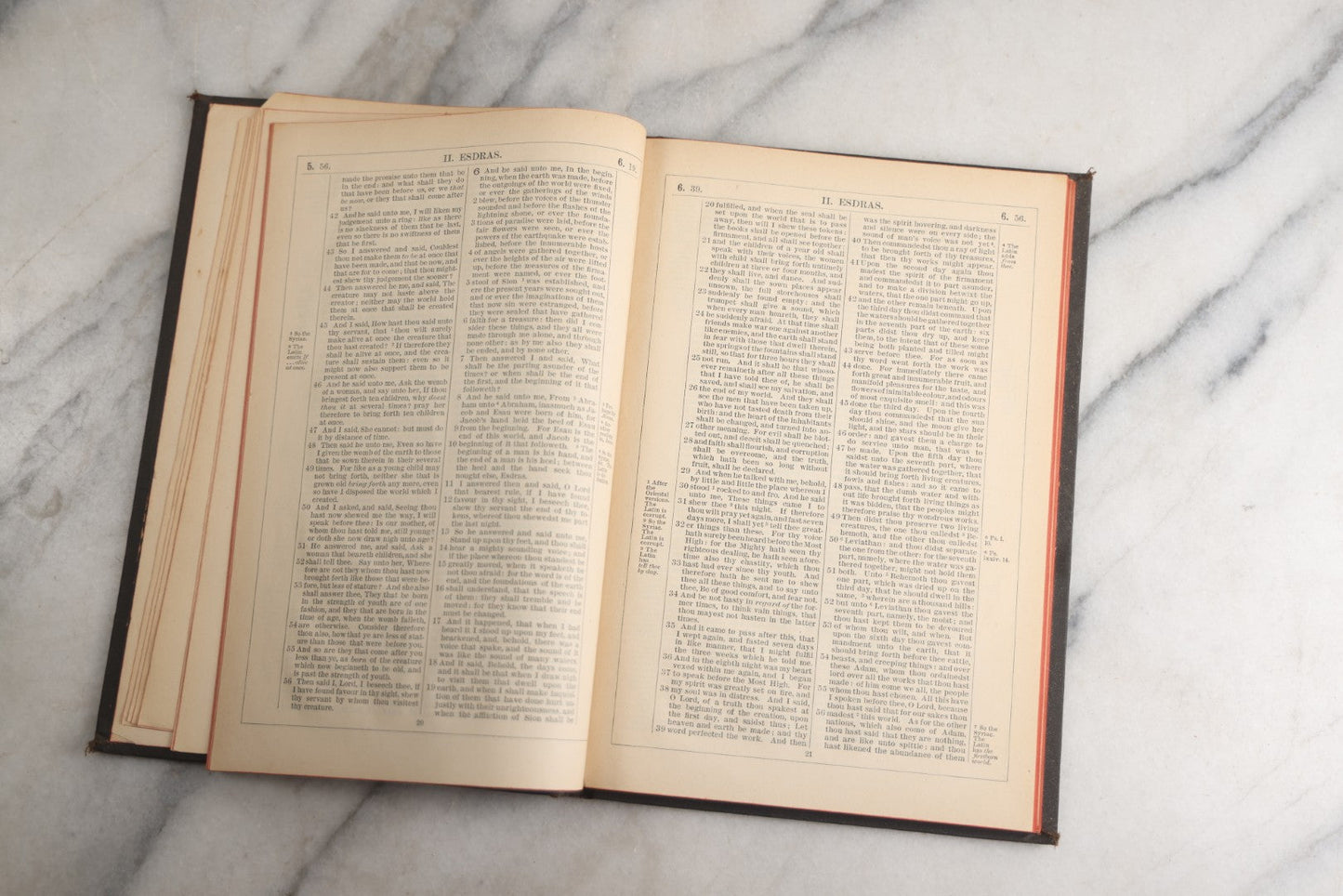 Lot 184 - "The Apocrypha" Antique Religious Text Translated Out Of The Greek And Latin Tongues, With Black Cover, Red Fore-Edge, Thomas Nelson & Sons, Publishers, New York, 1894