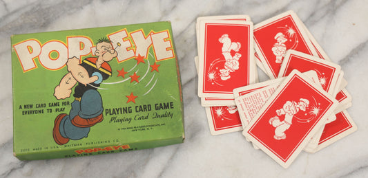 Lot 199 - Vintage Popeye Playing Card Game, Copyright 1934 King Features Syndicate, Inc., New York, N.Y., Made In U.S.A By Whitman Publishing Co.