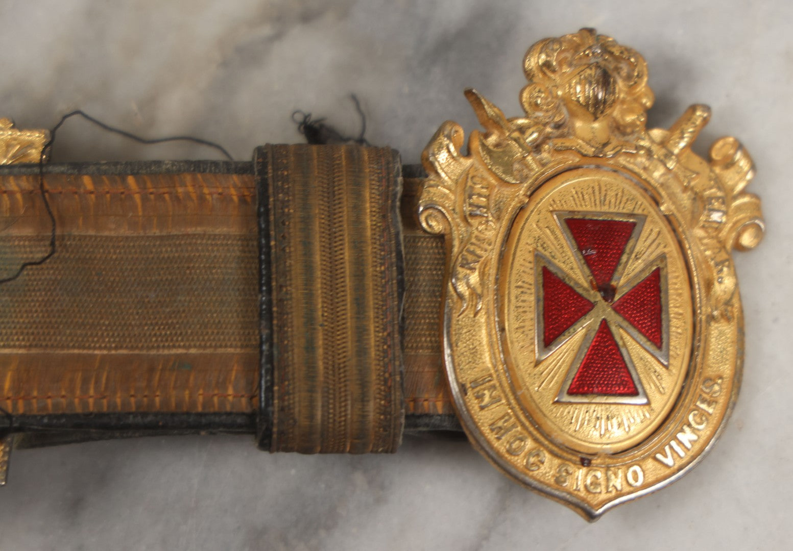 Lot 203 - Grouping Of Eleven Vintage And Antique Knights Templar Masonic Fraternal Metal Belt Buckles