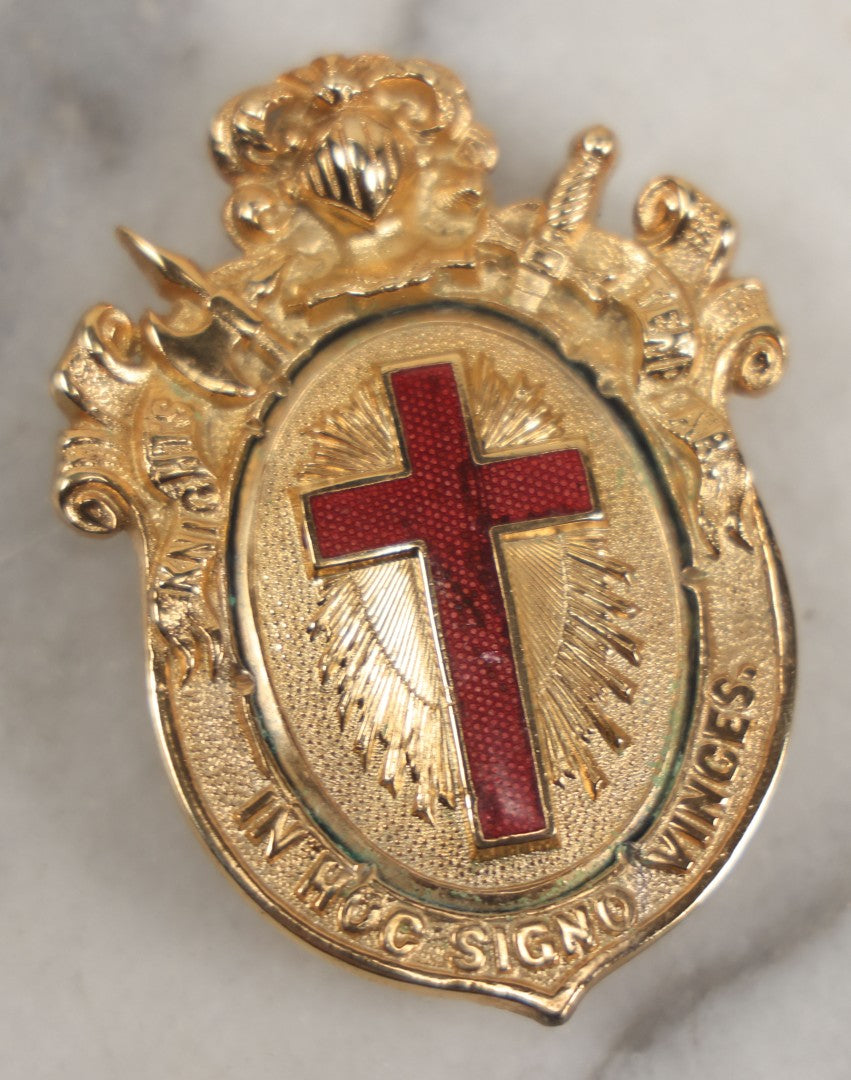 Lot 203 - Grouping Of Eleven Vintage And Antique Knights Templar Masonic Fraternal Metal Belt Buckles