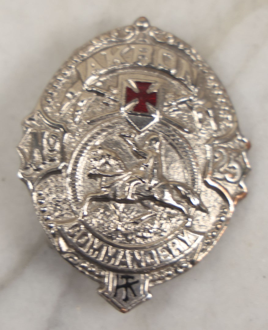 Lot 203 - Grouping Of Eleven Vintage And Antique Knights Templar Masonic Fraternal Metal Belt Buckles