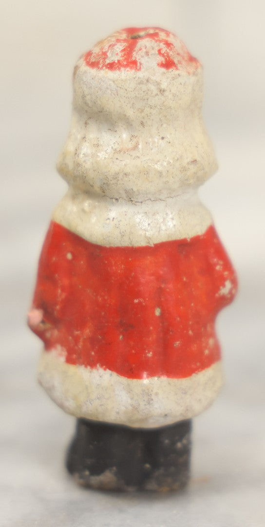 Lot 206 - Antique German Paper Pulp Papier Mache Christmas Santa Mrs. Claus Figurine