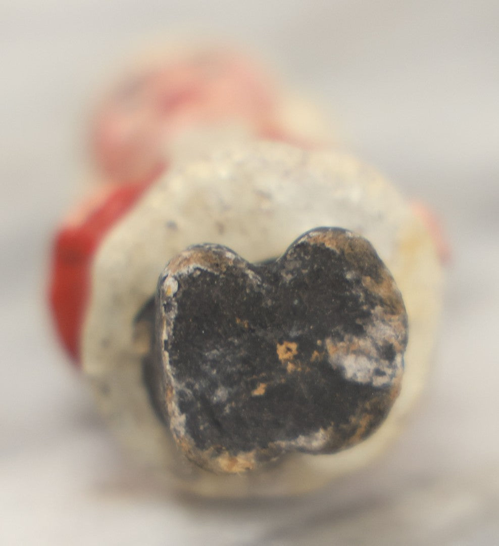 Lot 206 - Antique German Paper Pulp Papier Mache Christmas Santa Mrs. Claus Figurine