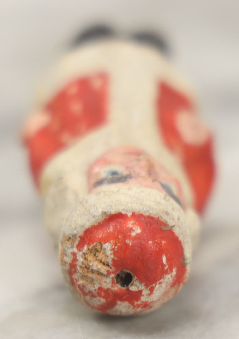 Lot 206 - Antique German Paper Pulp Papier Mache Christmas Santa Mrs. Claus Figurine