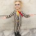 Lot 207 - Vintage Beetlejuice Plush Doll Pull Toy With Pull String, Spinning Head, Says "It's Showtime" Catchphrase," Copyright 1989, Warner Bros., Inc., Note Hair Badly Matted, 16" H