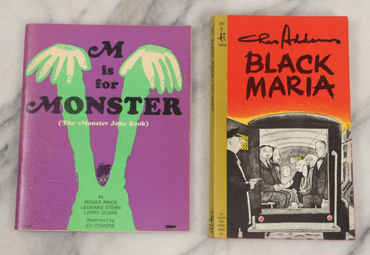 Lot 208 - Pair Of Vintage Paperback Spooky Books Including "The Monster Joke Book" And Charles Addams' "Black Maria"