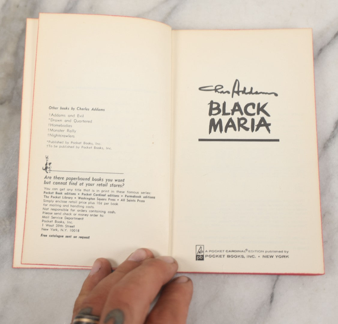 Lot 208 - Pair Of Vintage Paperback Spooky Books Including "The Monster Joke Book" And Charles Addams' "Black Maria"