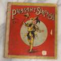 Lot 209 - Antique Children's Book Cover With Child Jester Clown, "Pleasant Surprises," Lothrop Publishing Co., Note No Contents, Book Cover Only, As Found