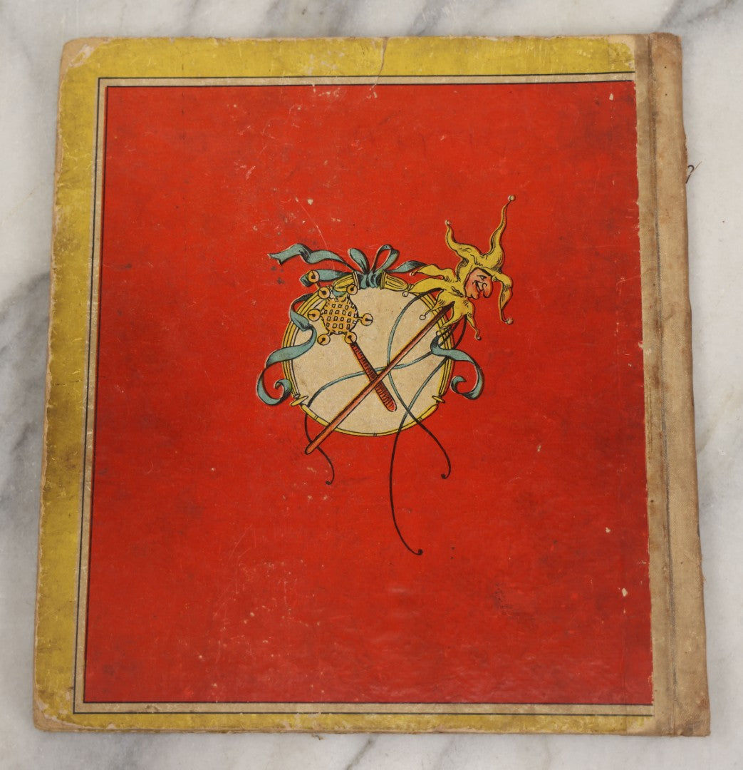 Lot 209 - Antique Children's Book Cover With Child Jester Clown, "Pleasant Surprises," Lothrop Publishing Co., Note No Contents, Book Cover Only, As Found