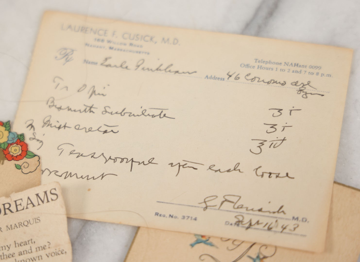 Lot 210 - Antique "Proof Of Life" Lot Of The Pinkham Family Containing Human Hair Keepsakes, Various Ephemera, Notes, In Ruth Hawthorne Candies Box