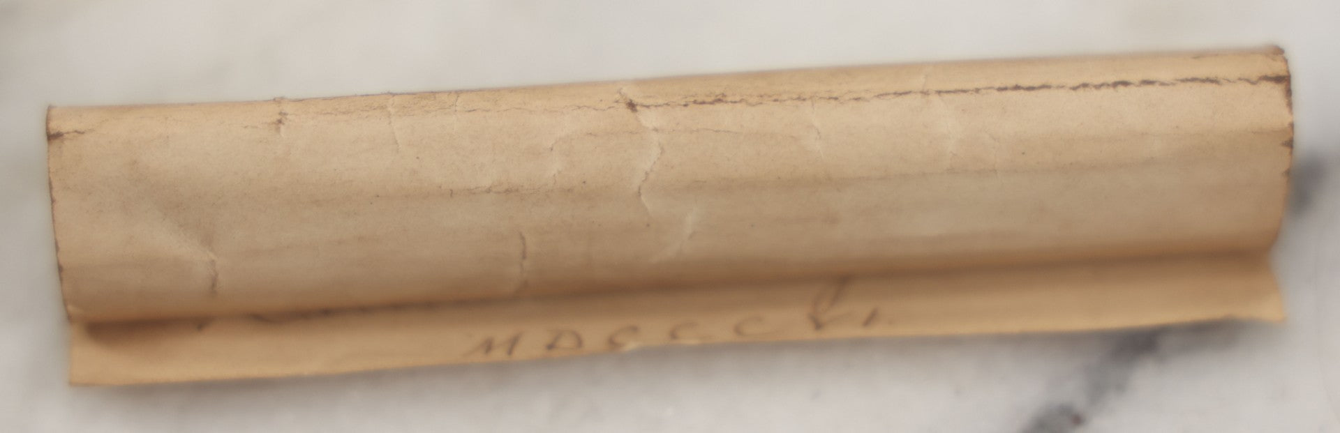 Lot 212 - Antique Christmas Musical Party Handwritten Paper Invitation In Custom Leather Roll, 1906