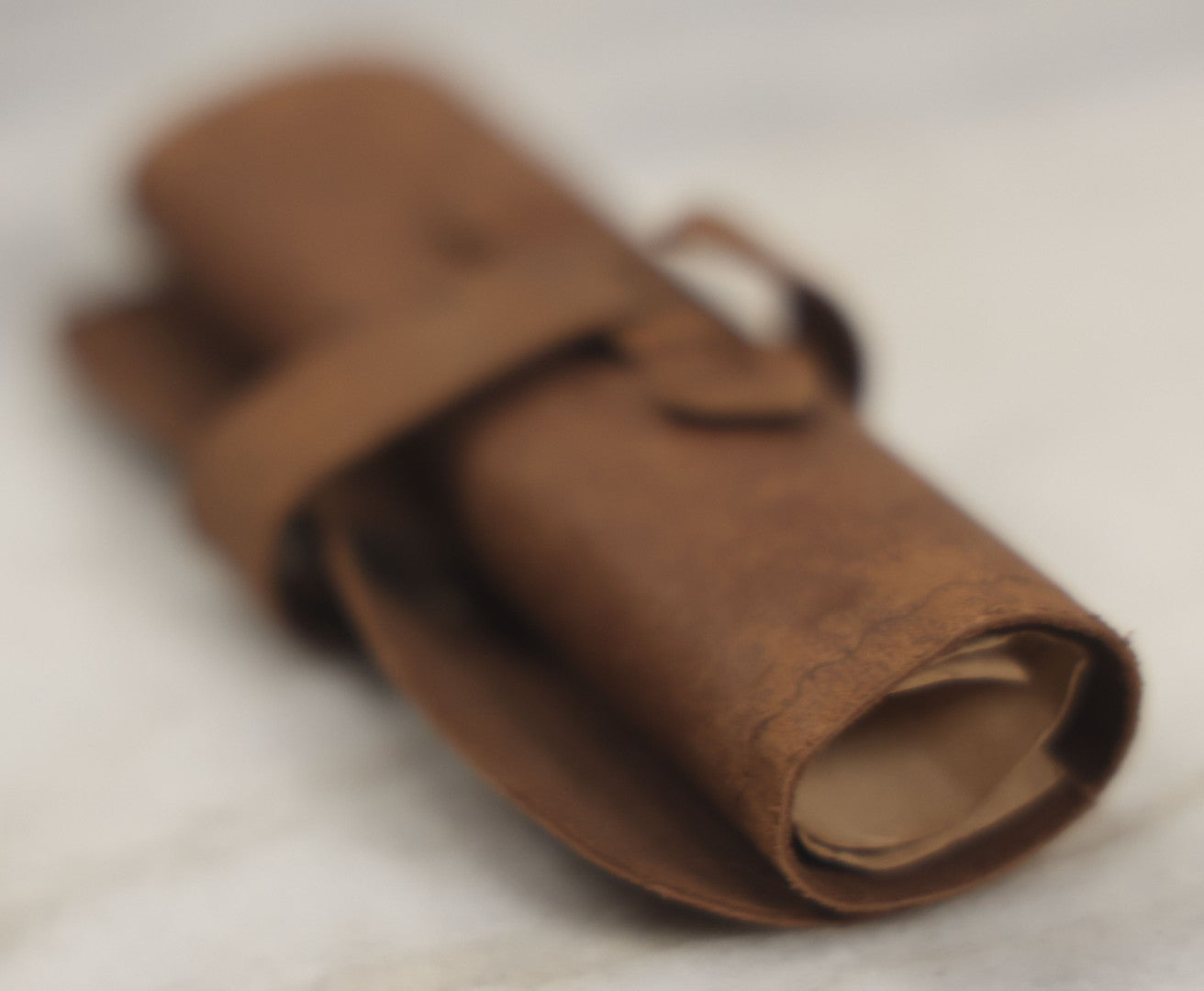 Lot 212 - Antique Christmas Musical Party Handwritten Paper Invitation In Custom Leather Roll, 1906