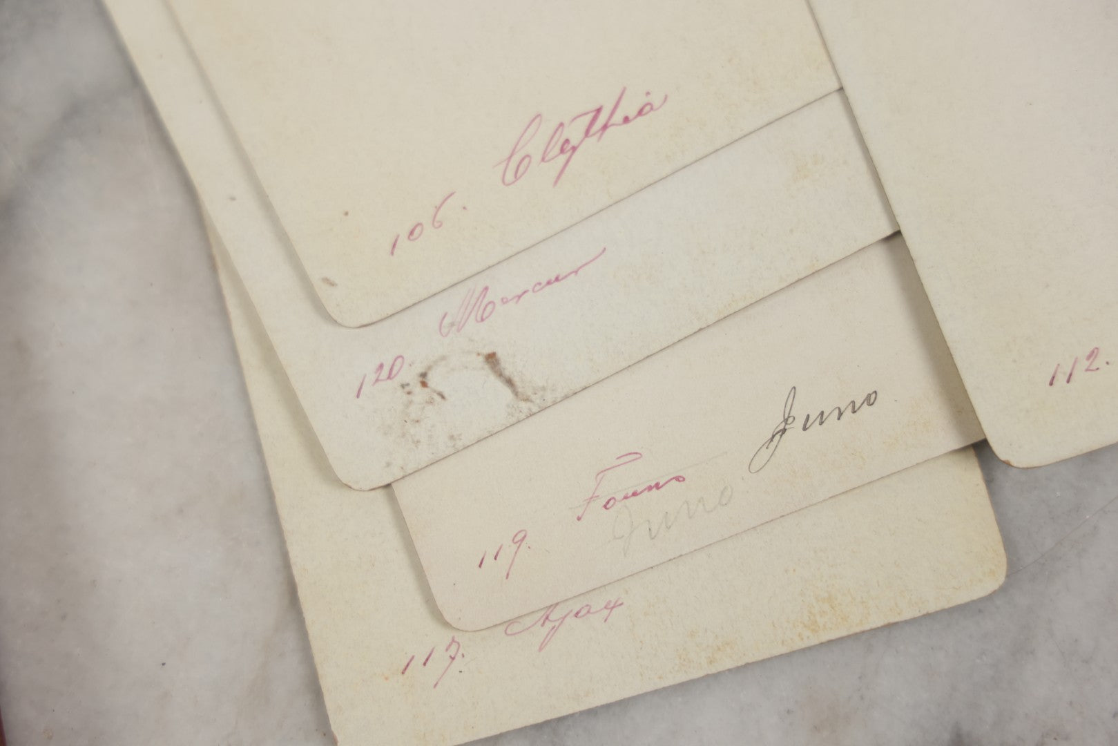 Lot 213 - Antique "Gallery Of Sculpture" Cabinet Card Photograph Pack Containing Eight Photos Of Famous Fine Art Busts, Including Zeus, Juno, Others, Stroefer & Kirchner, Publishers, New York, Series Iv