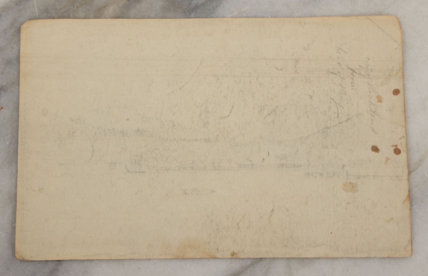 Lot 214 - Antique Original Pencil Sketch Of The Coast, Head Of Bay, City Of Rockland, Maine