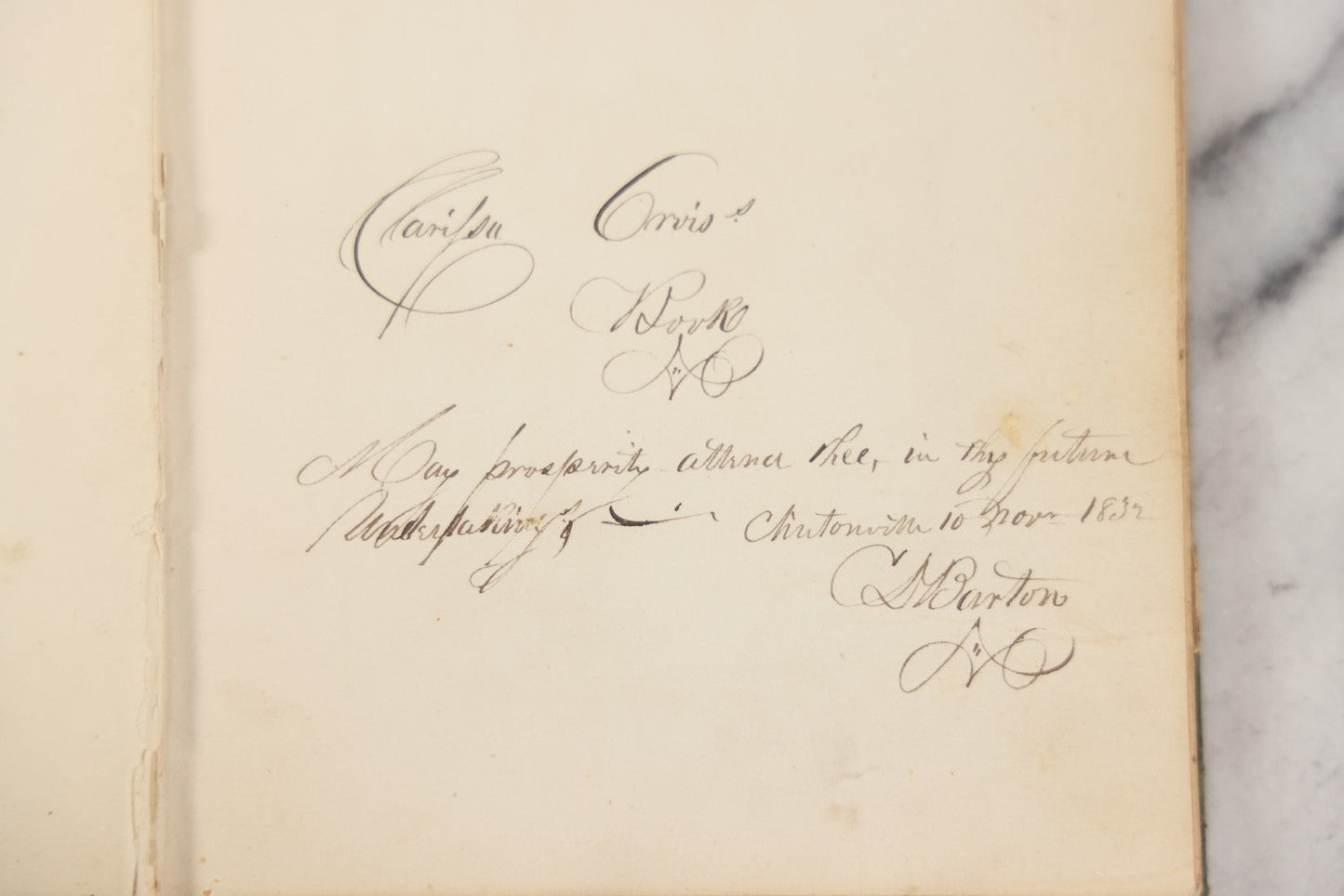 Lot 215 - Early Antique Autograph Album With Dozens Of Poems, Signatures, And More, With Engravings Throughout, 1830s