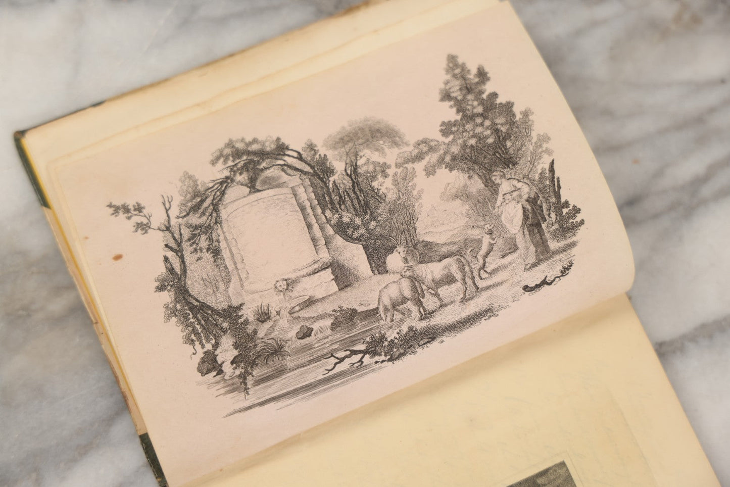 Lot 215 - Early Antique Autograph Album With Dozens Of Poems, Signatures, And More, With Engravings Throughout, 1830s