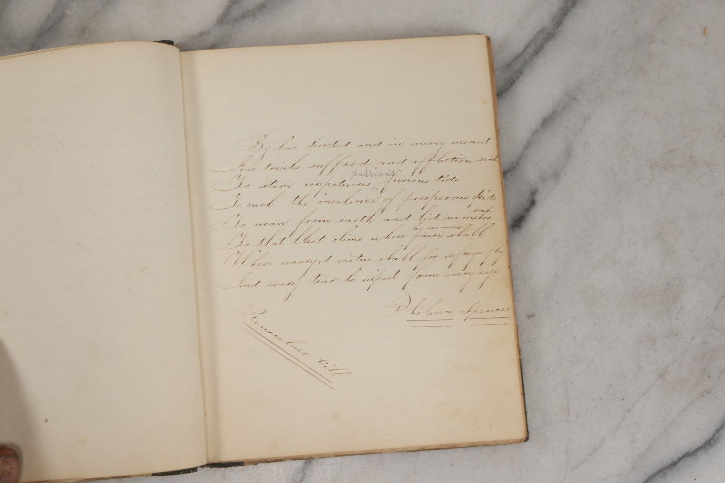 Lot 215 - Early Antique Autograph Album With Dozens Of Poems, Signatures, And More, With Engravings Throughout, 1830s