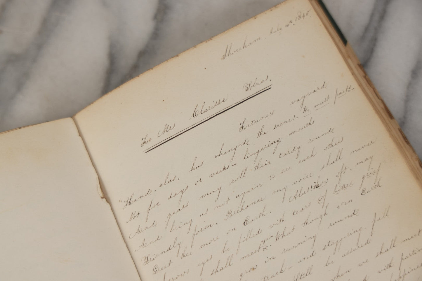 Lot 215 - Early Antique Autograph Album With Dozens Of Poems, Signatures, And More, With Engravings Throughout, 1830s