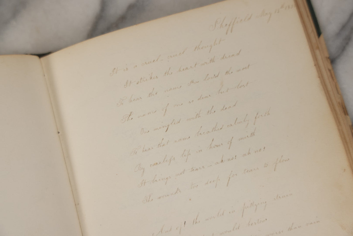 Lot 215 - Early Antique Autograph Album With Dozens Of Poems, Signatures, And More, With Engravings Throughout, 1830s