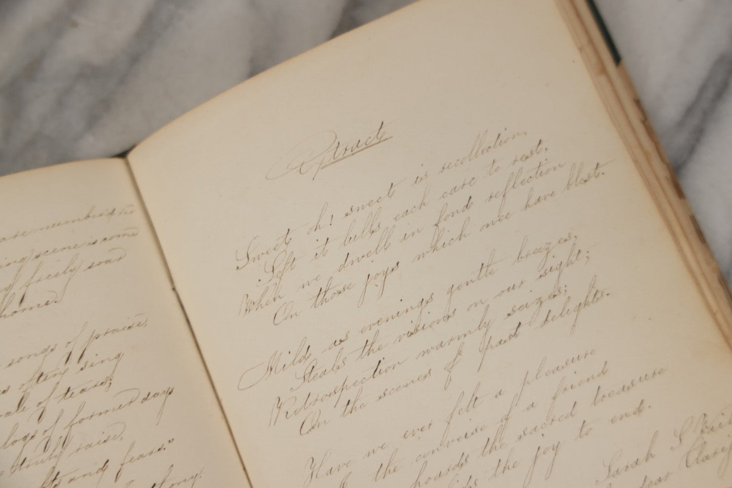 Lot 215 - Early Antique Autograph Album With Dozens Of Poems, Signatures, And More, With Engravings Throughout, 1830s