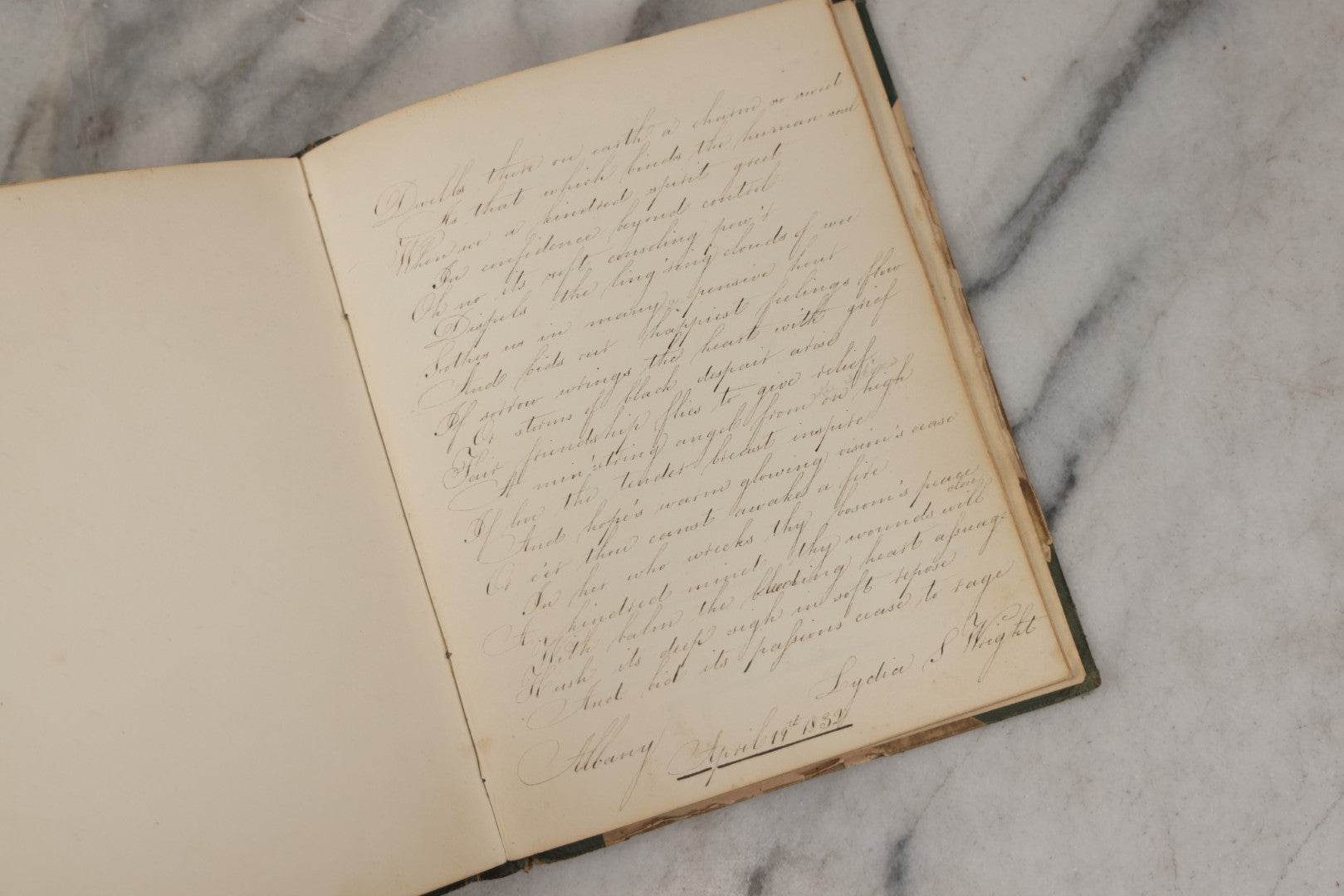 Lot 215 - Early Antique Autograph Album With Dozens Of Poems, Signatures, And More, With Engravings Throughout, 1830s