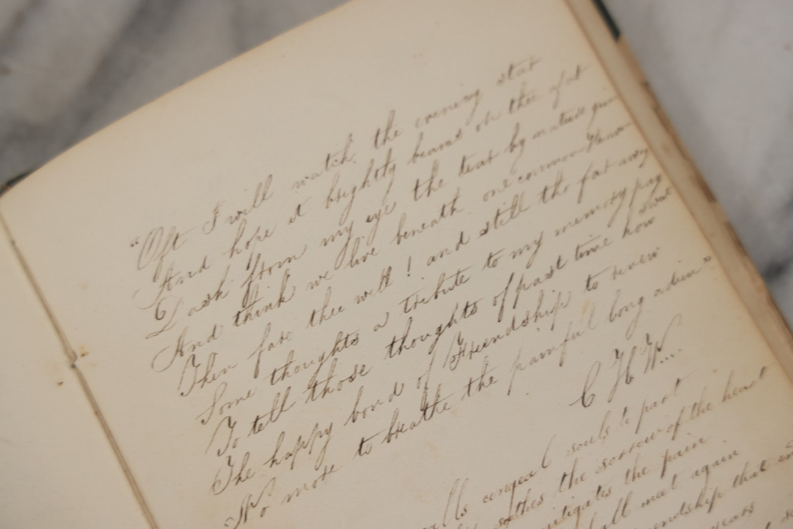 Lot 215 - Early Antique Autograph Album With Dozens Of Poems, Signatures, And More, With Engravings Throughout, 1830s