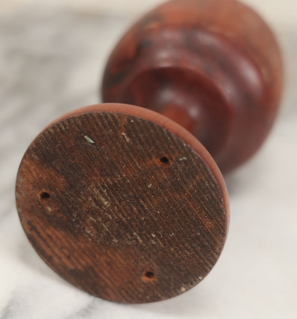 Lot 217 - Set Of Four Folk Art Whimsy Carved Goblet Cups With Captive Ring Around Stem