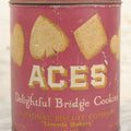Lot 220 - Vintage Aces Delightful Bridge Cookies 1Lb Advertising Tin, National Biscuit Company, Uneeda Bakers, New York