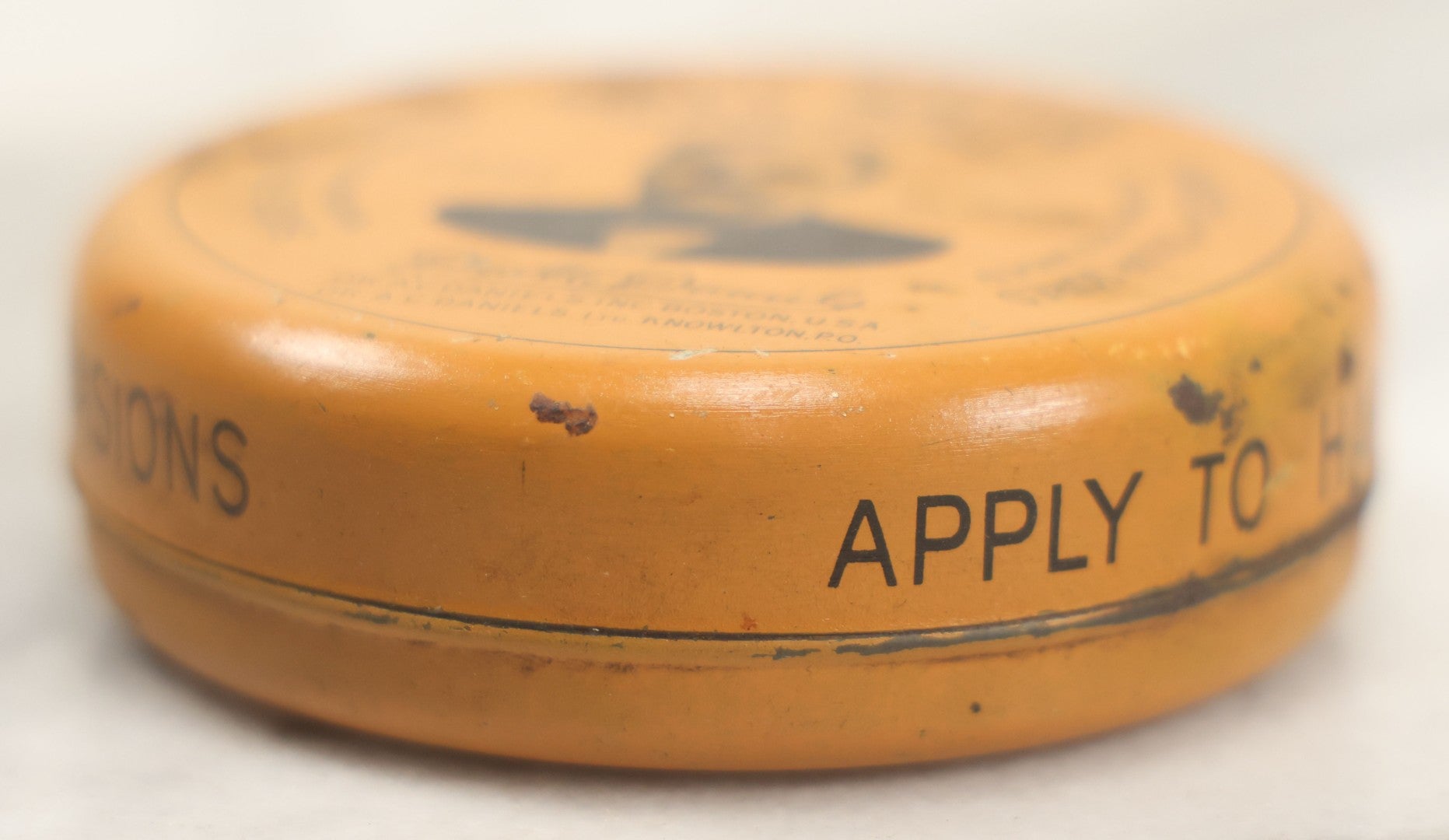 Lot 223 - Pair Of Antique Advertising Tins Including Dr. A.C. Daniels' Gall Salve And U.S. Saddle Soap