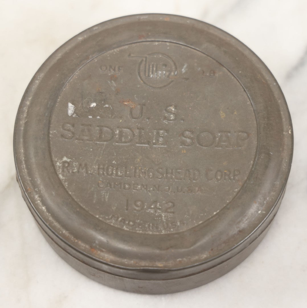 Lot 223 - Pair Of Antique Advertising Tins Including Dr. A.C. Daniels' Gall Salve And U.S. Saddle Soap