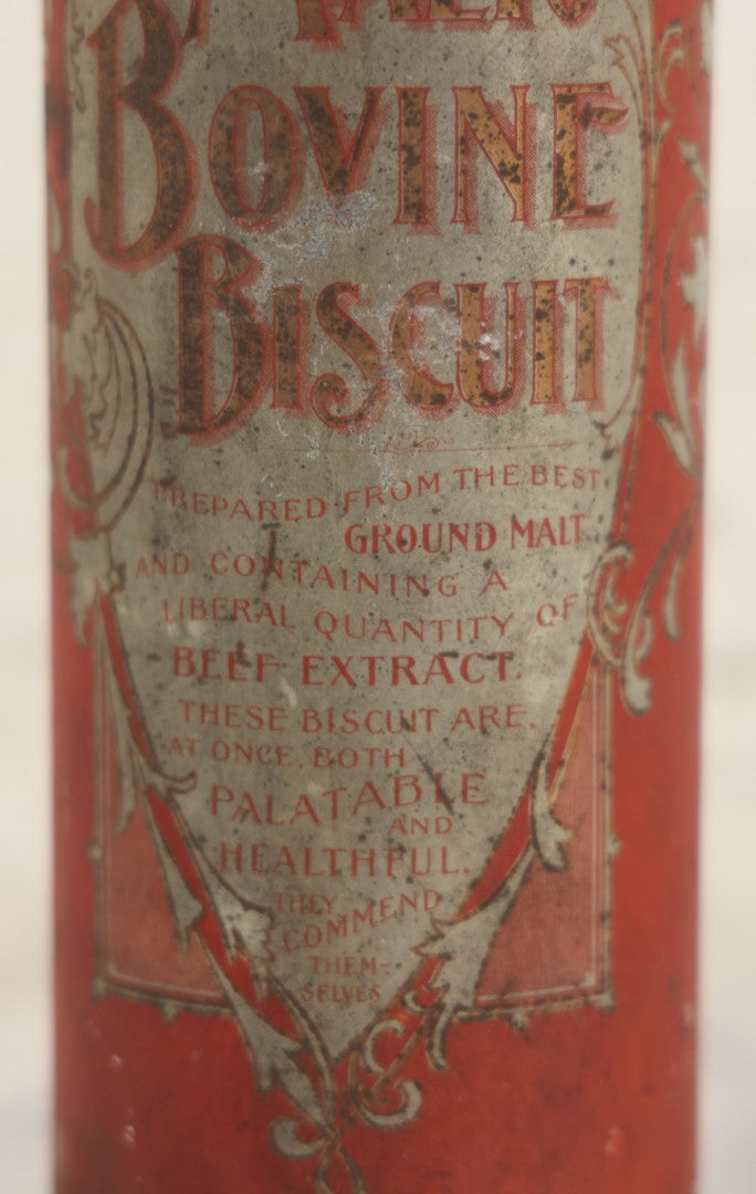 Lot 225 - Pair Of Antique Kennedy Cookie Advertising Tins, Including Kennedy's Malto-Bovine Biscuit And Kennedy's Ginger Wafers, With Paper Label, Cambridgeport, Massachusetts And Chicago, Illinois