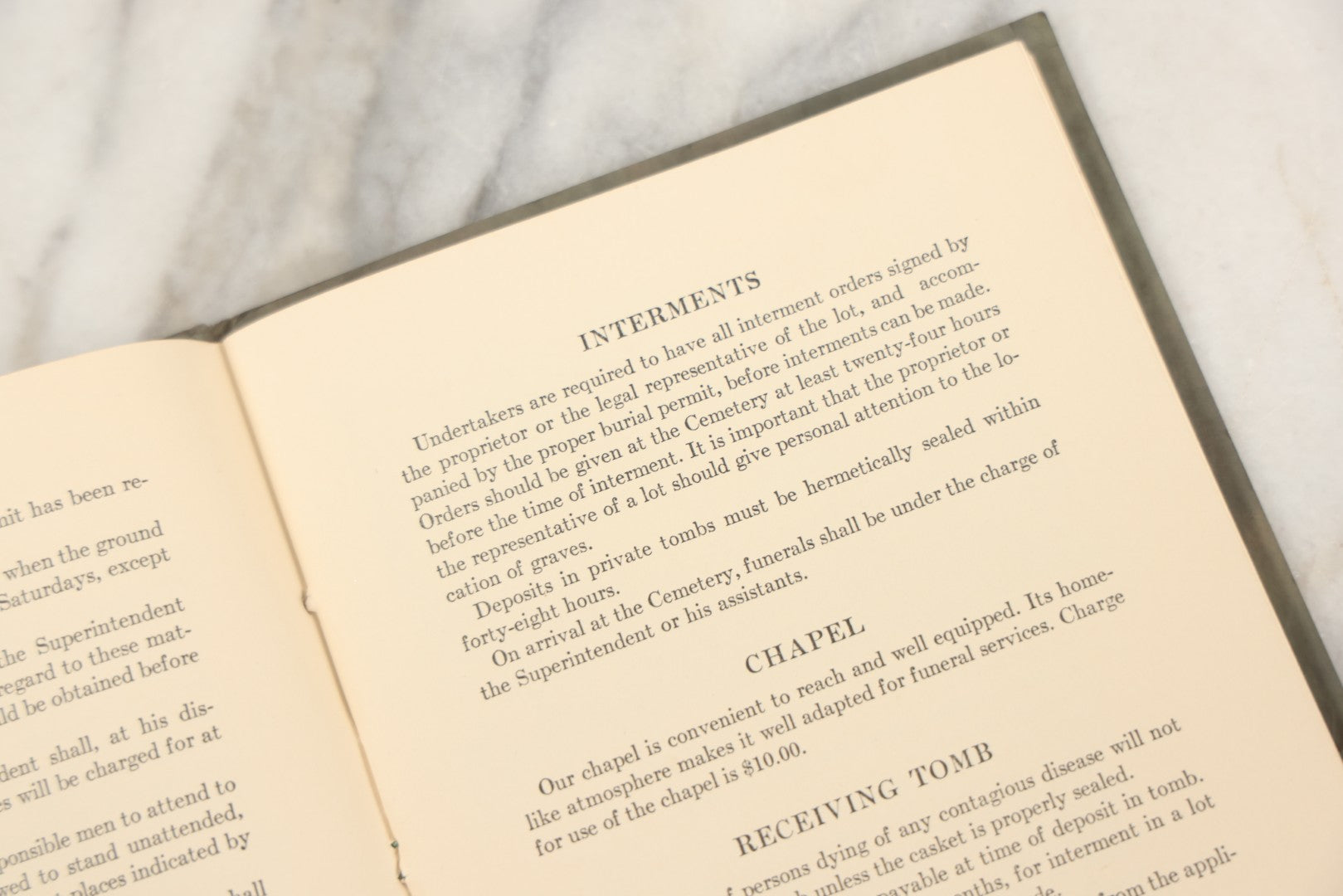 Lot 228 - Antique Ephemera Booklet, "The Newton Cemetery, Newton, Massachusetts," With Rules And Regulations, Photos, Map, 1923