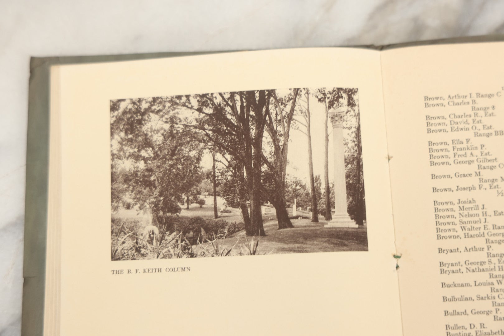 Lot 228 - Antique Ephemera Booklet, "The Newton Cemetery, Newton, Massachusetts," With Rules And Regulations, Photos, Map, 1923