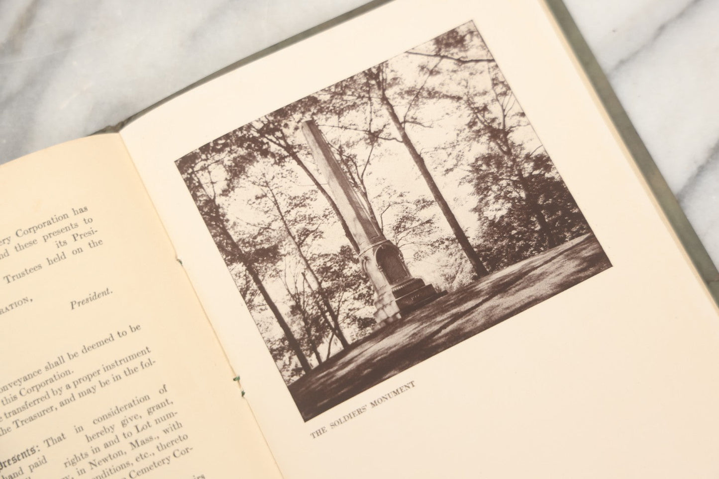 Lot 228 - Antique Ephemera Booklet, "The Newton Cemetery, Newton, Massachusetts," With Rules And Regulations, Photos, Map, 1923