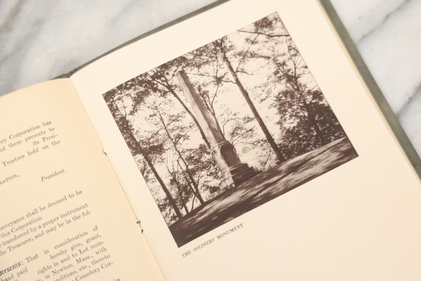 Lot 228 - Antique Ephemera Booklet, "The Newton Cemetery, Newton, Massachusetts," With Rules And Regulations, Photos, Map, 1923