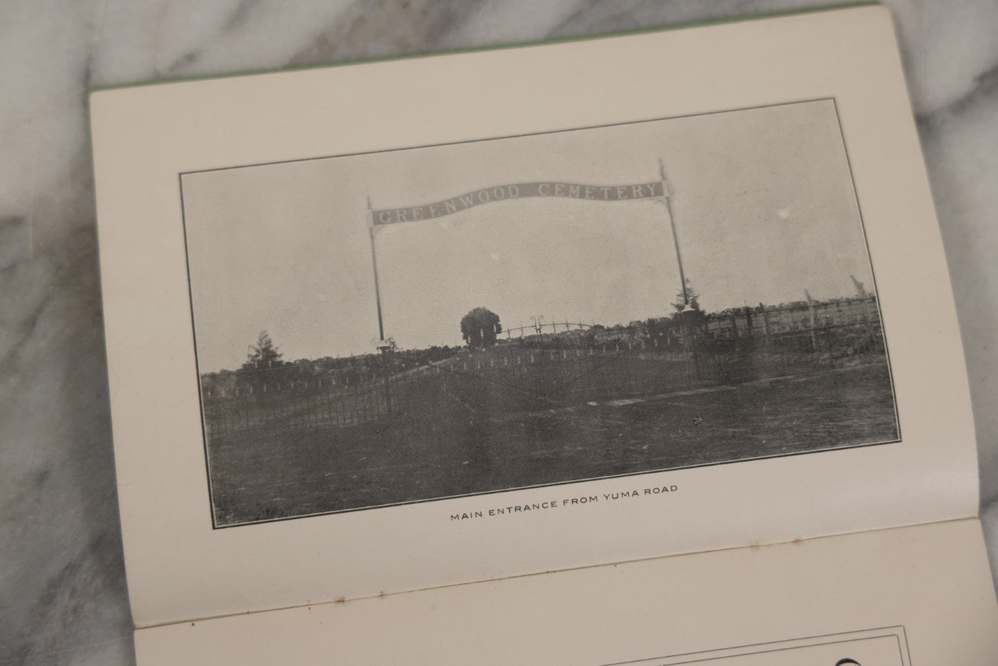 Lot 230 - Antique Ephemera Booklet, "Greenwood Cemetery, Phoenix, Arizona" Maricopa County, With Photos, Rules, Regulations, Photo, Map
