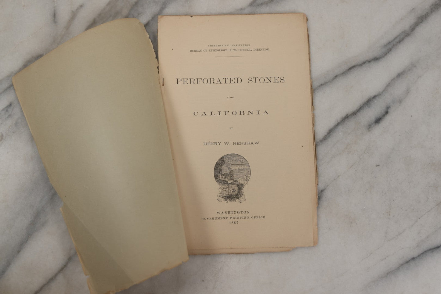 Lot 231 - Antique Ephemera Booklet, "Perforated Stone From California" By Henry W. Henshaw, Smithsonian Institution, Government Printing Office, Washington, D.C., 1887