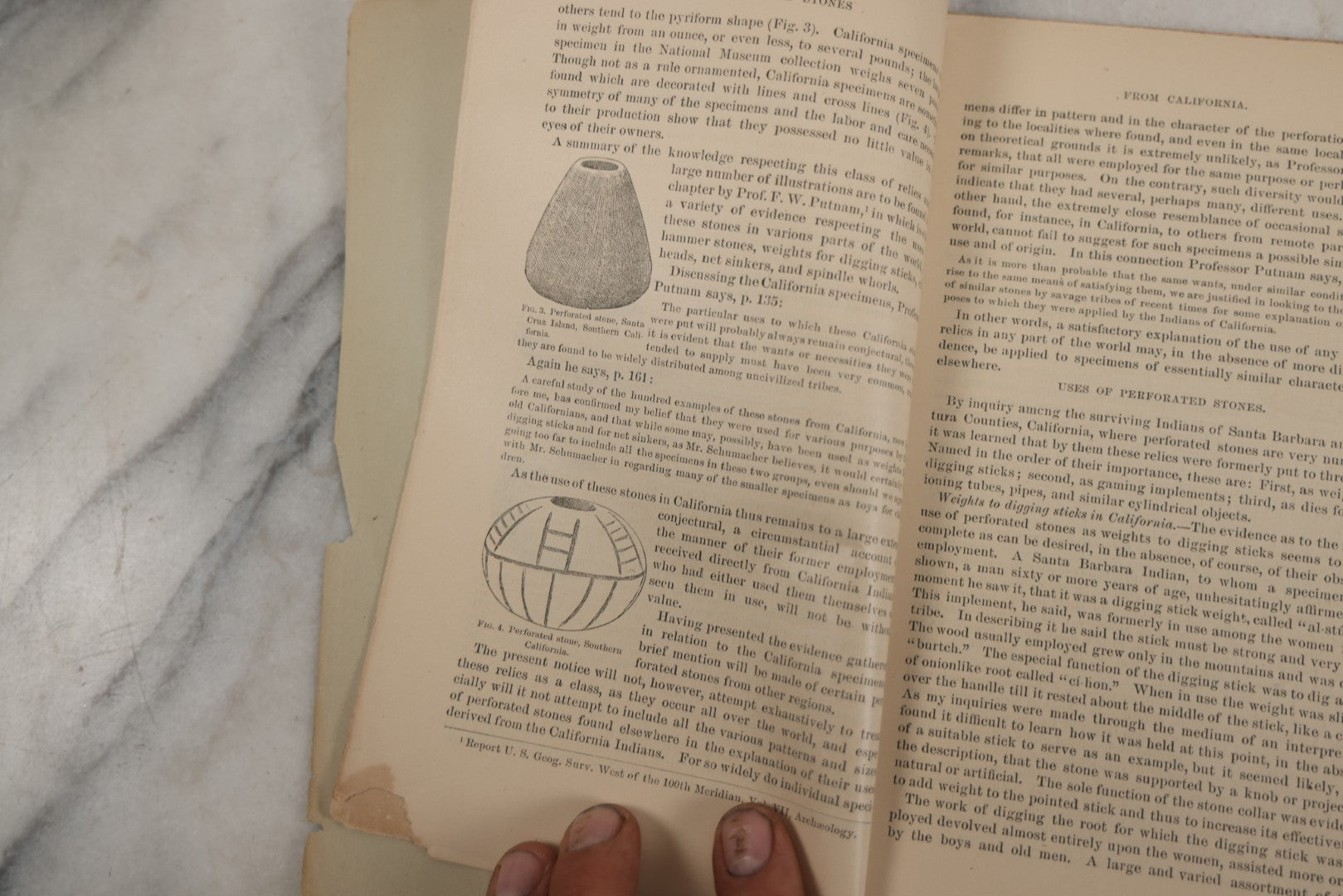 Lot 231 - Antique Ephemera Booklet, "Perforated Stone From California" By Henry W. Henshaw, Smithsonian Institution, Government Printing Office, Washington, D.C., 1887