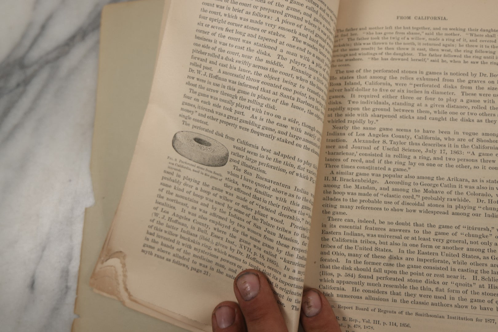 Lot 231 - Antique Ephemera Booklet, "Perforated Stone From California" By Henry W. Henshaw, Smithsonian Institution, Government Printing Office, Washington, D.C., 1887