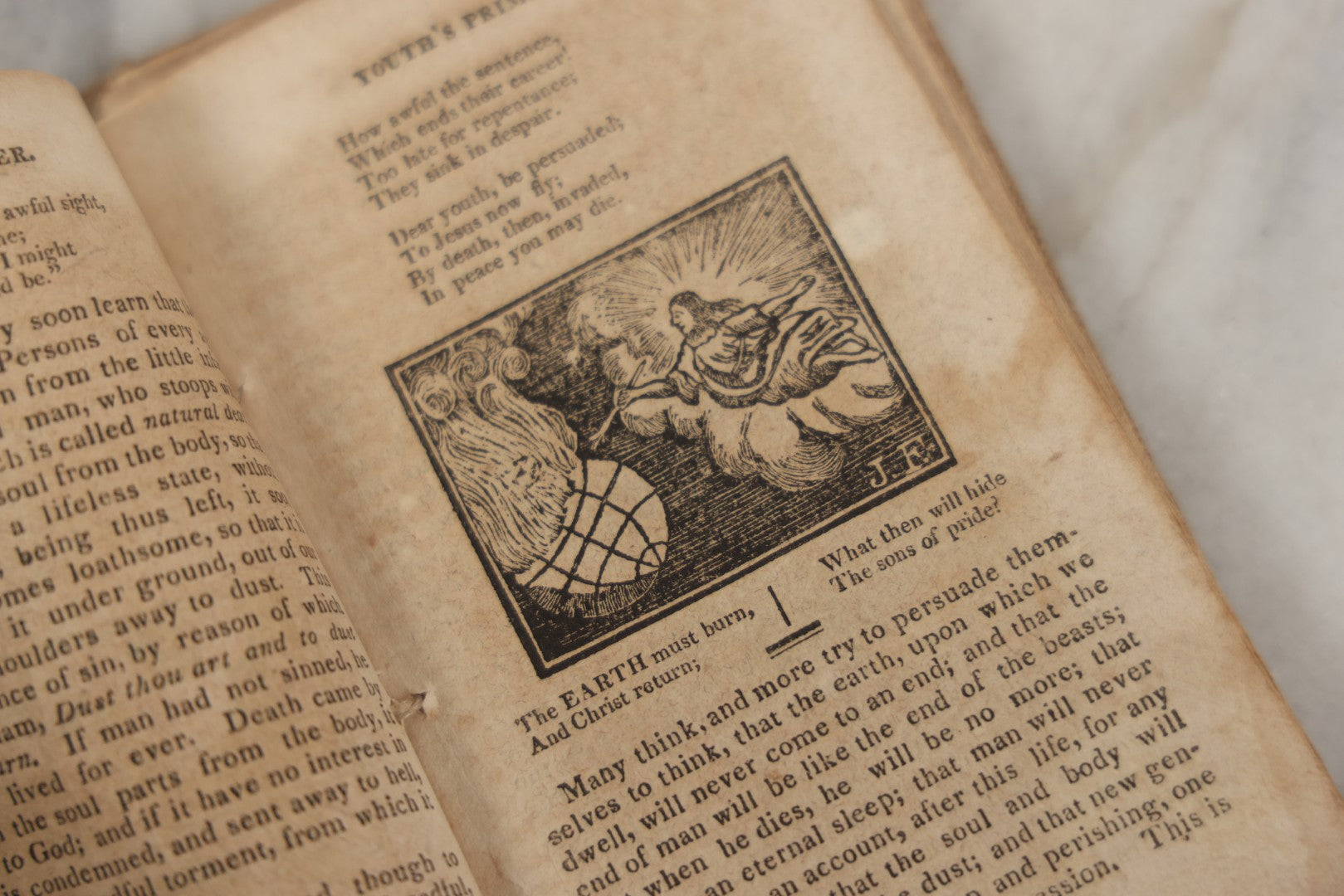 Lot 232 - "The Youth's Primer" Early Antique Soft Cover Booklet By Jonathan Fisher, Minister Of Gospel At Blue Hill, Maine, "Adorned With Cuts," Samuel T. Armstrong, Publisher, Boston, 1817