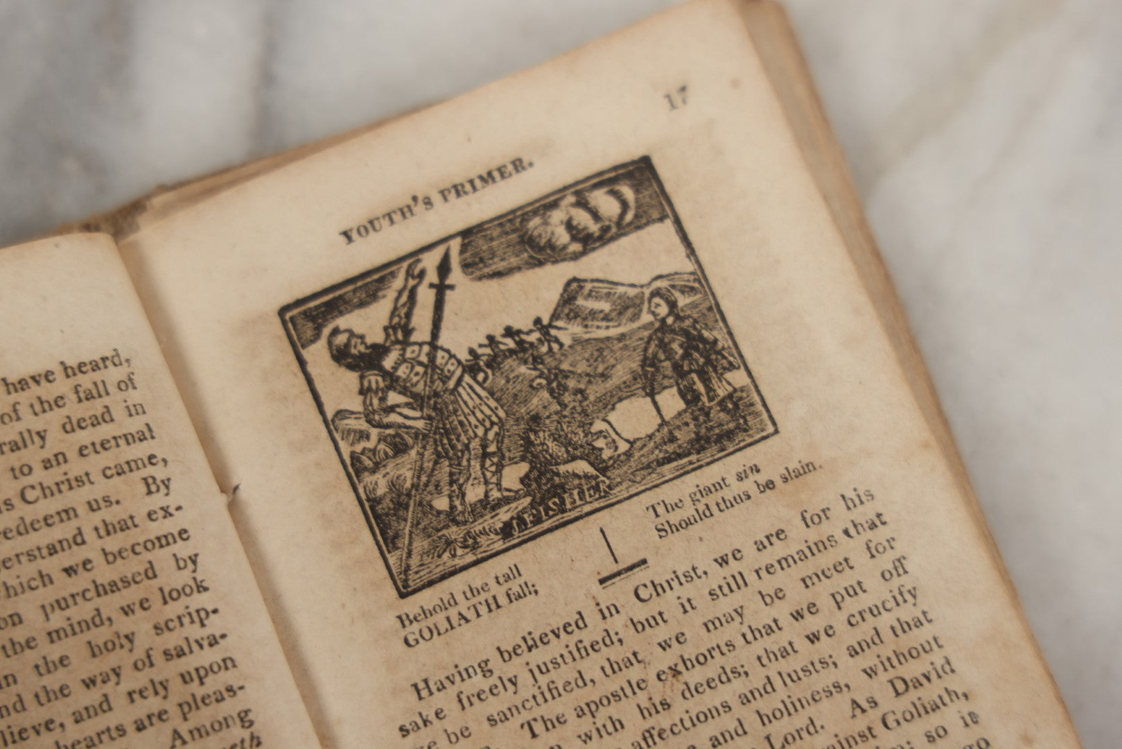 Lot 232 - "The Youth's Primer" Early Antique Soft Cover Booklet By Jonathan Fisher, Minister Of Gospel At Blue Hill, Maine, "Adorned With Cuts," Samuel T. Armstrong, Publisher, Boston, 1817