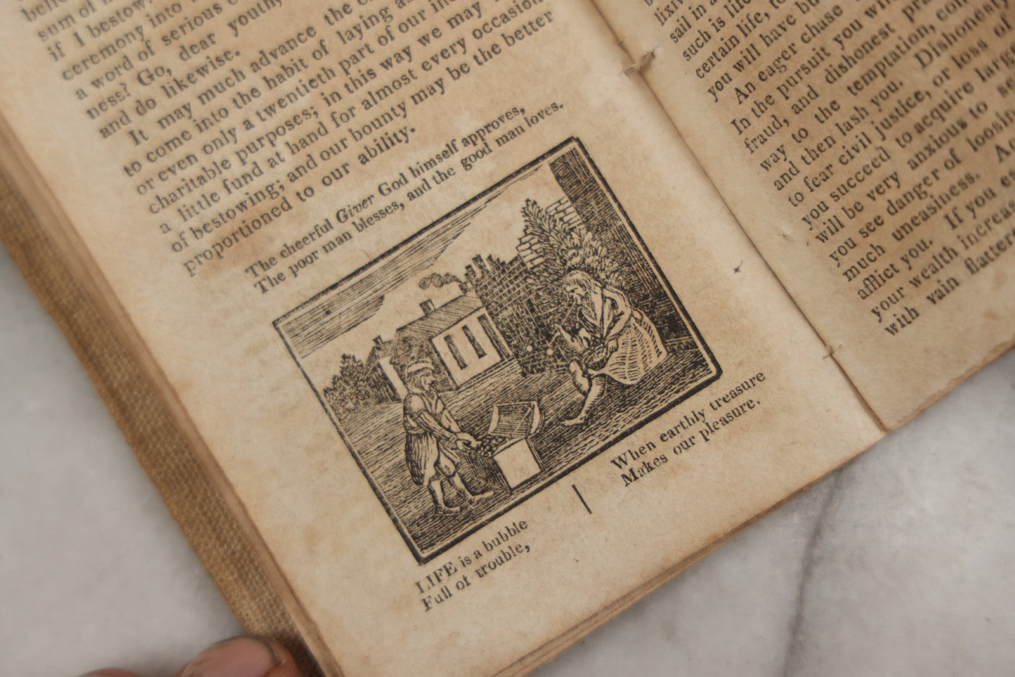 Lot 232 - "The Youth's Primer" Early Antique Soft Cover Booklet By Jonathan Fisher, Minister Of Gospel At Blue Hill, Maine, "Adorned With Cuts," Samuel T. Armstrong, Publisher, Boston, 1817