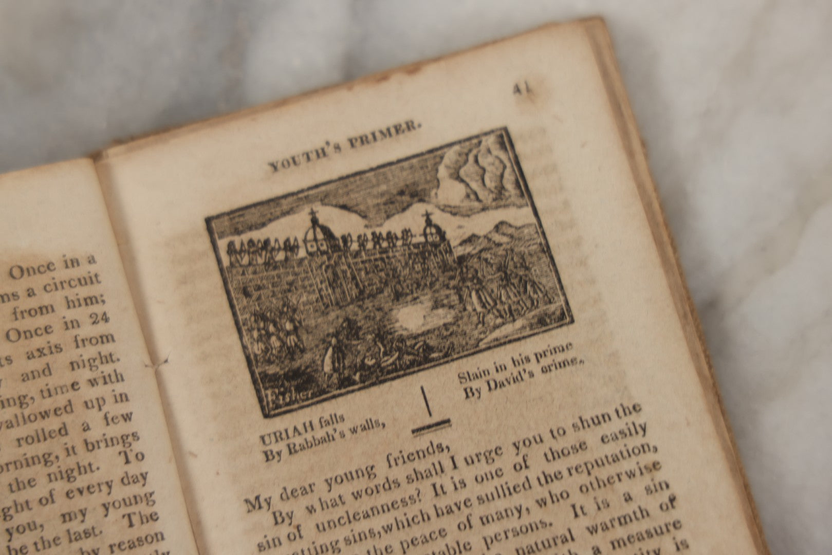 Lot 232 - "The Youth's Primer" Early Antique Soft Cover Booklet By Jonathan Fisher, Minister Of Gospel At Blue Hill, Maine, "Adorned With Cuts," Samuel T. Armstrong, Publisher, Boston, 1817