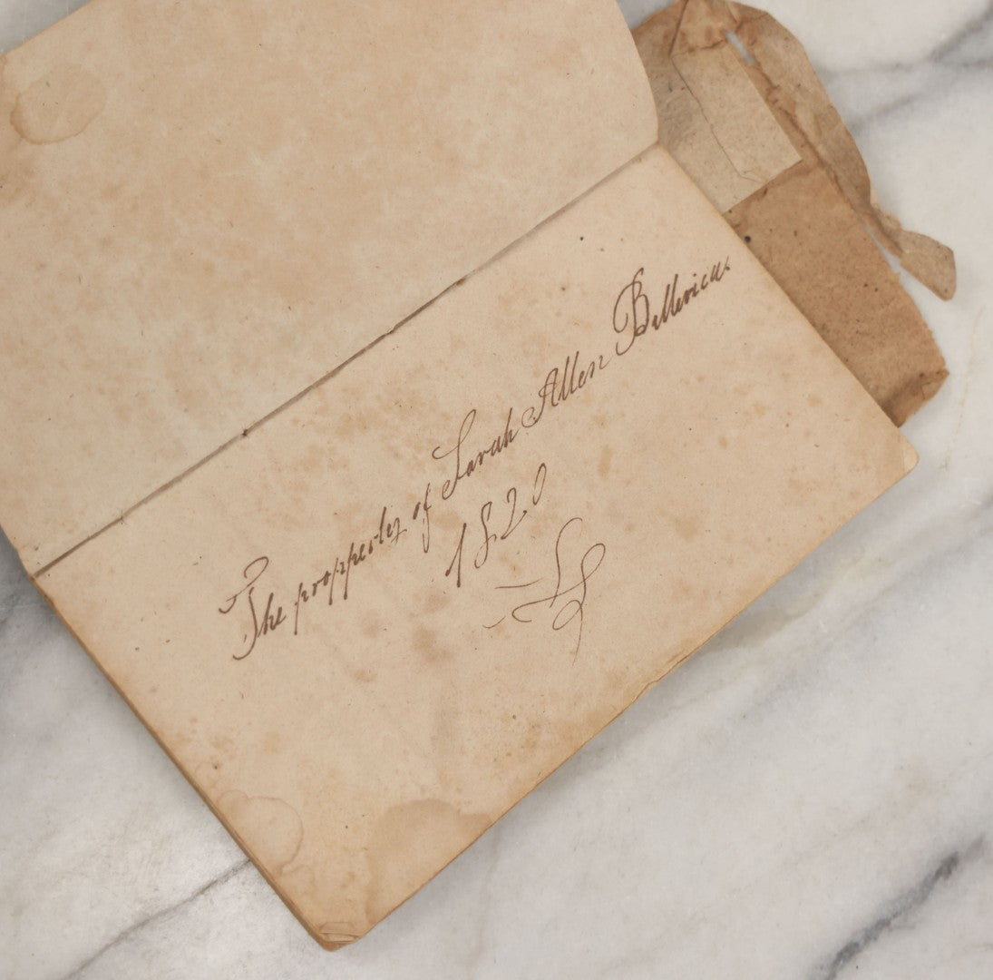 Lot 233 - "Essay On Man: In Four Epistles, To Which Is Added The Universal Prayer" Early Antique Soft Cover Booklet By Alexander Pope, Esquire, Printed By Salmon Wilder, Jaffrey, New Hampshire, 1813, With Original Paper Sleeve