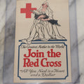 Lot 234 - Antique World War One Era Red Cross Small Size Lithograph Poster, "The Greatest Mother In The World, Join The Red Cross," 6-1/4" x 10"