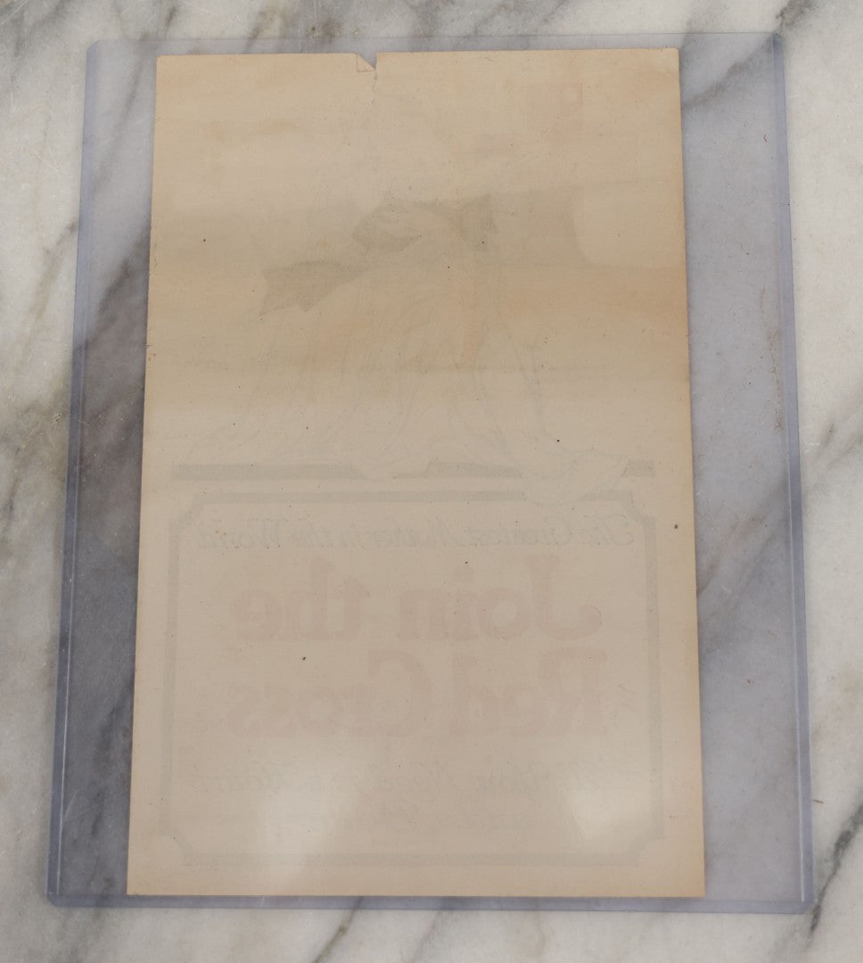Lot 234 - Antique World War One Era Red Cross Small Size Lithograph Poster, "The Greatest Mother In The World, Join The Red Cross"