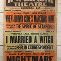Lot 235 - Vintage Broadside Movie Theater Advertising Poster, Park Theatre, Brockton, Massachusetts, Showing "I Married A Witch," "Nightmare," And Boris Karloff In "The Boogie Man Will Get You," Spring 1943, See Condition Notes, 18" x 28-1/4"