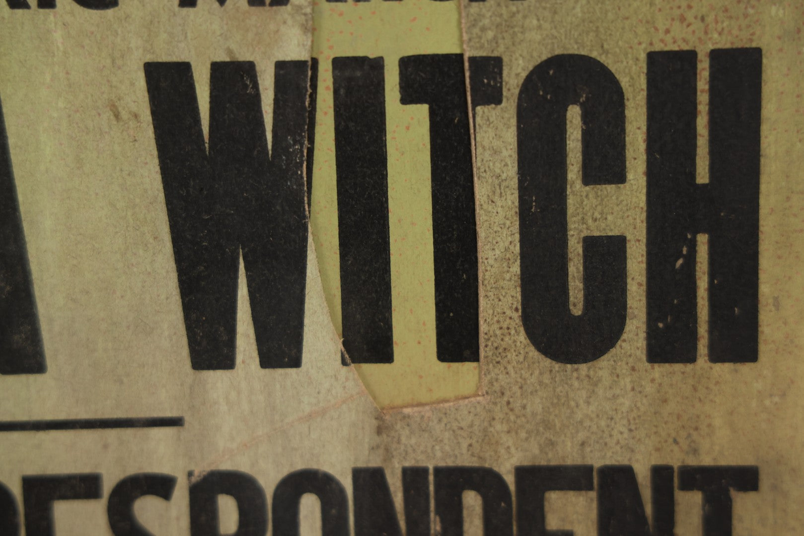 Lot 235 - Vintage Broadside Movie Theater Advertising Poster, Park Theatre, Brockton, Massachusetts, Showing "I Married A Witch," "Nightmare," And Boris Karloff In "The Boogie Man Will Get You," Spring 1943, See Condition Notes 