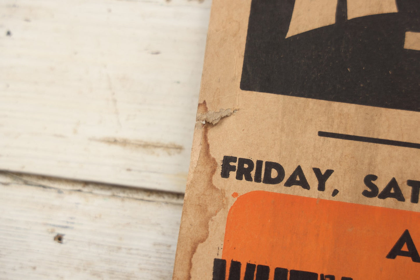 Lot 235 - Vintage Broadside Movie Theater Advertising Poster, Park Theatre, Brockton, Massachusetts, Showing "I Married A Witch," "Nightmare," And Boris Karloff In "The Boogie Man Will Get You," Spring 1943, See Condition Notes 